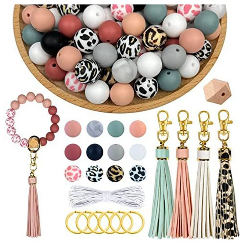 100Pcs Silicone Beads For Keychain Making, For Bracelet Lanyards With Key Rings And Tassels
100Pcs Silicone Beads For Keychain Making, For Bracelet Lanyards With Key Rings And Tassels