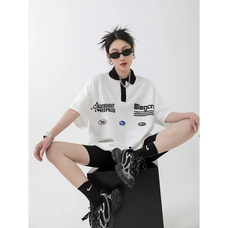 Summer New Design Sense Polo Collar Fashion Korean Version Street Short-Sleeved Loose Age Reduction Casual Shirt Y2k T-Shirt Top
Summer New Design Sense Polo Collar Fashion Korean Version Street Short-Sleeved Loose Age Reduction Casual Shirt Y2k T-Shirt Top