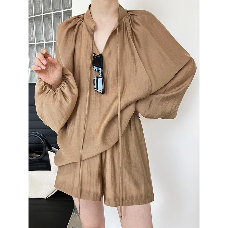 Summer Women's Long Sleeve Sun Protection Shirt Loose Trendy Solid Lantern Sleeve Lace-Up Top Casual Women Sports Tops 2022 New
Summer Women's Long Sleeve Sun Protection Shirt Loose Trendy Solid Lantern Sleeve Lace-Up Top Casual Women Sports Tops 2022 New