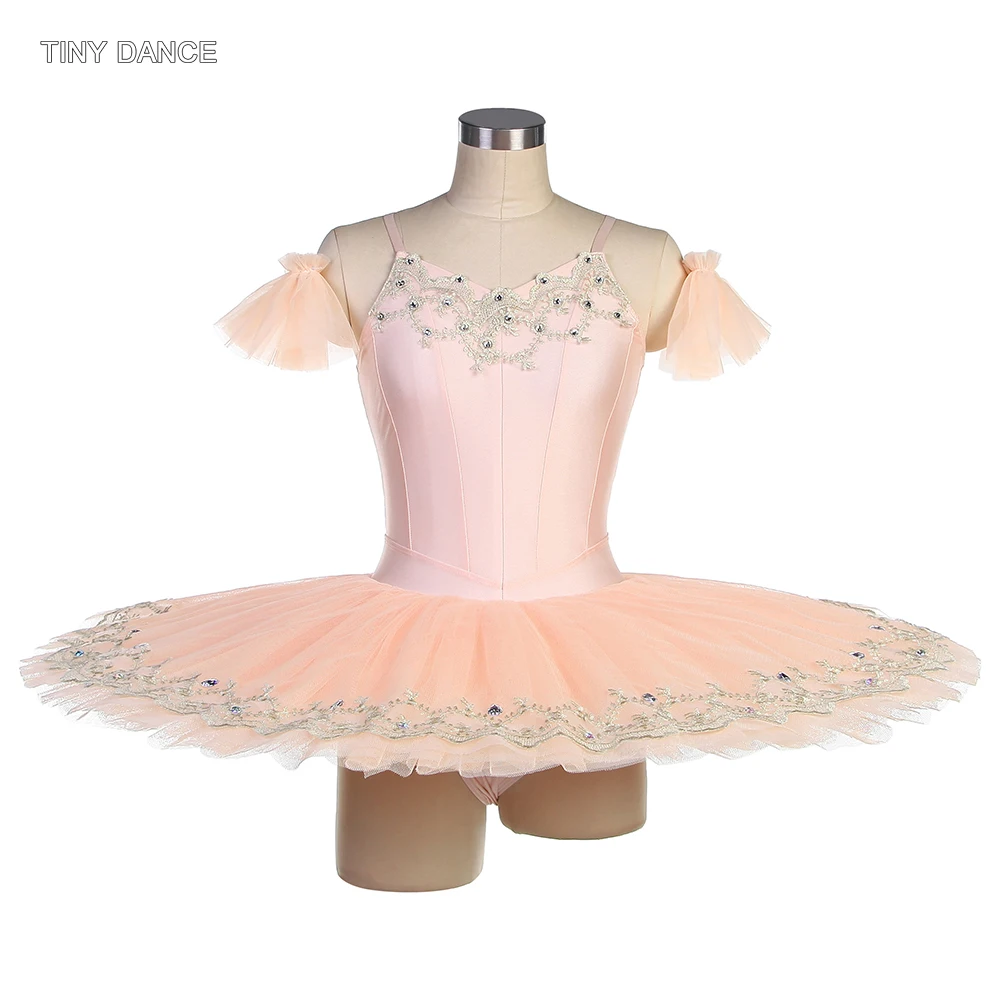 

Pale Pink Professional Ballet Dance Tutu Dress for Girls Ballerina Dance Costume Adult Classical Pancake Tutus Dance Wear BLL557