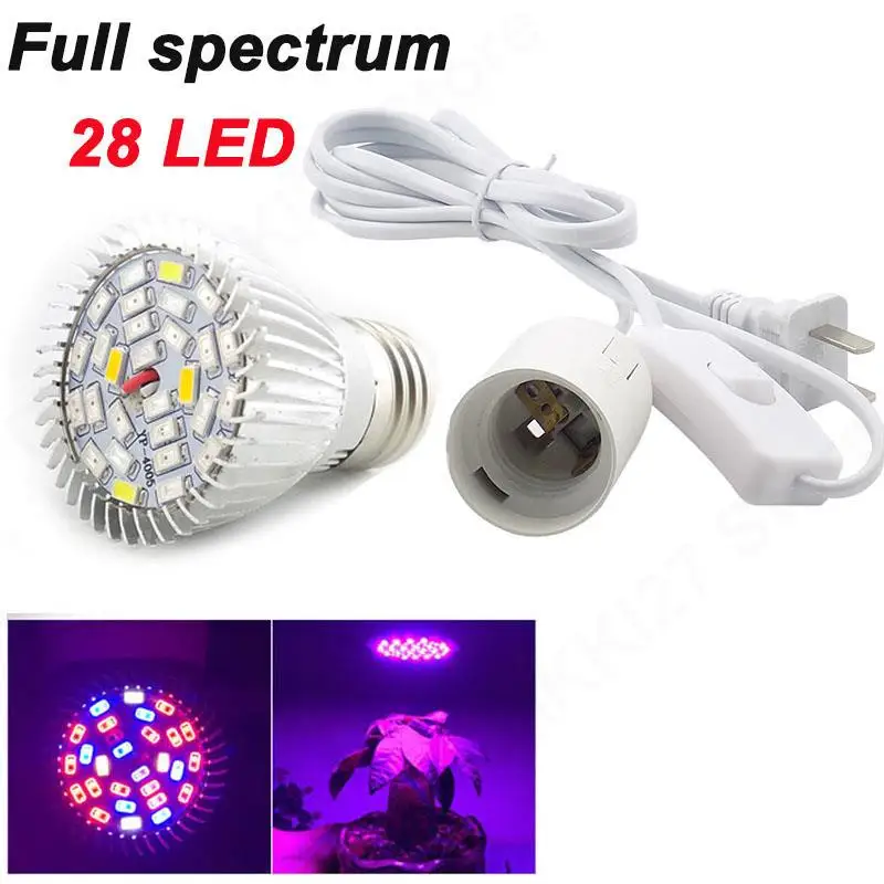 Indoor Growing Plant Light 28 18 LED Bulbs Full spectrum grow lights for flower Hydroponic greenhouse lamps phyto lamp V27
Indoor Growing Plant Light 28 18 LED Bulbs Full spectrum grow lights for flower Hydroponic greenhouse lamps phyto lamp V27