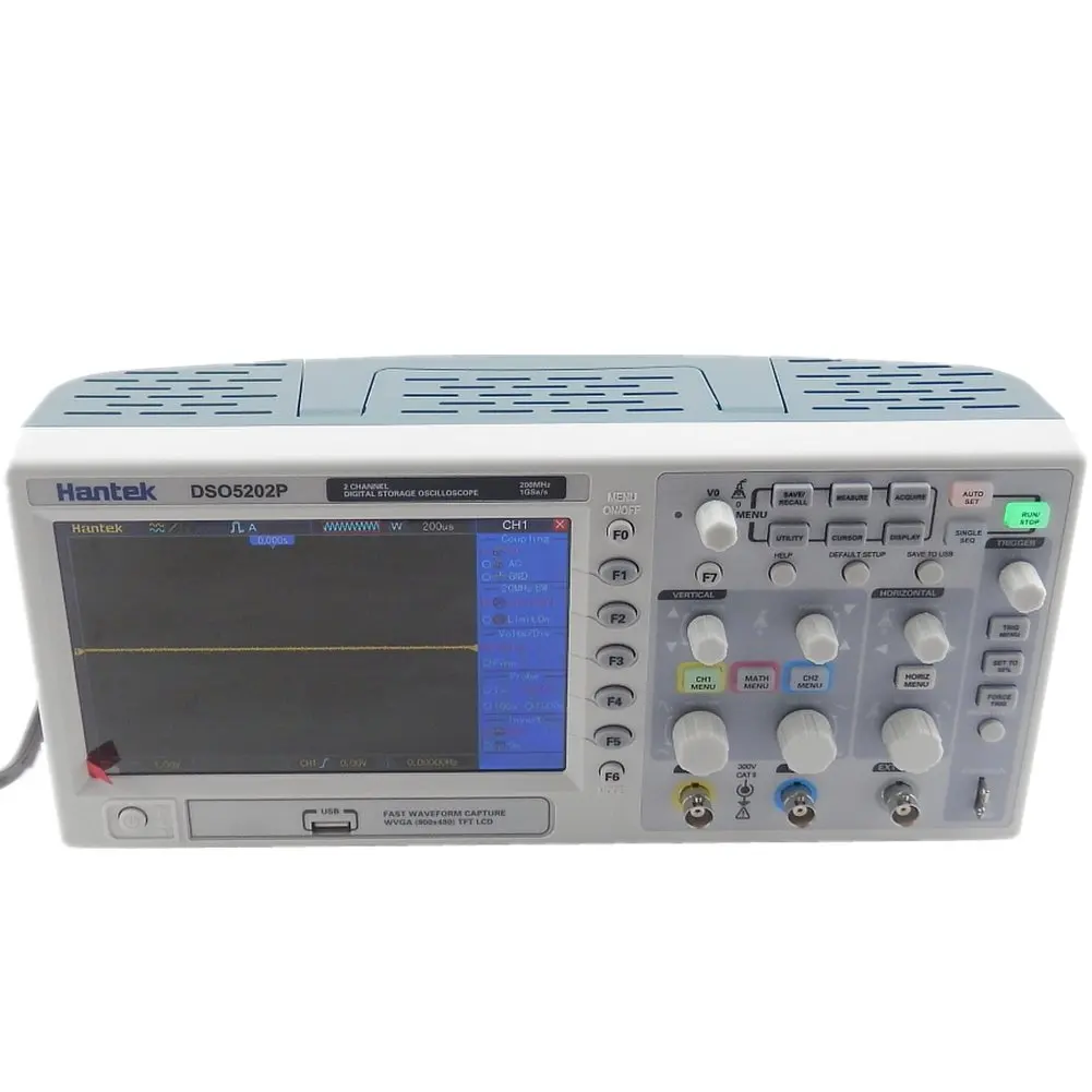 Осциллограф Hantek Dso5202b с частотой 200 МГц и частотой дискретизации в реальном времени 1 Гвыб/с
Осциллограф Hantek Dso5202b с частотой 200 МГц и частотой дискретизации в реальном времени 1 Гвыб/с