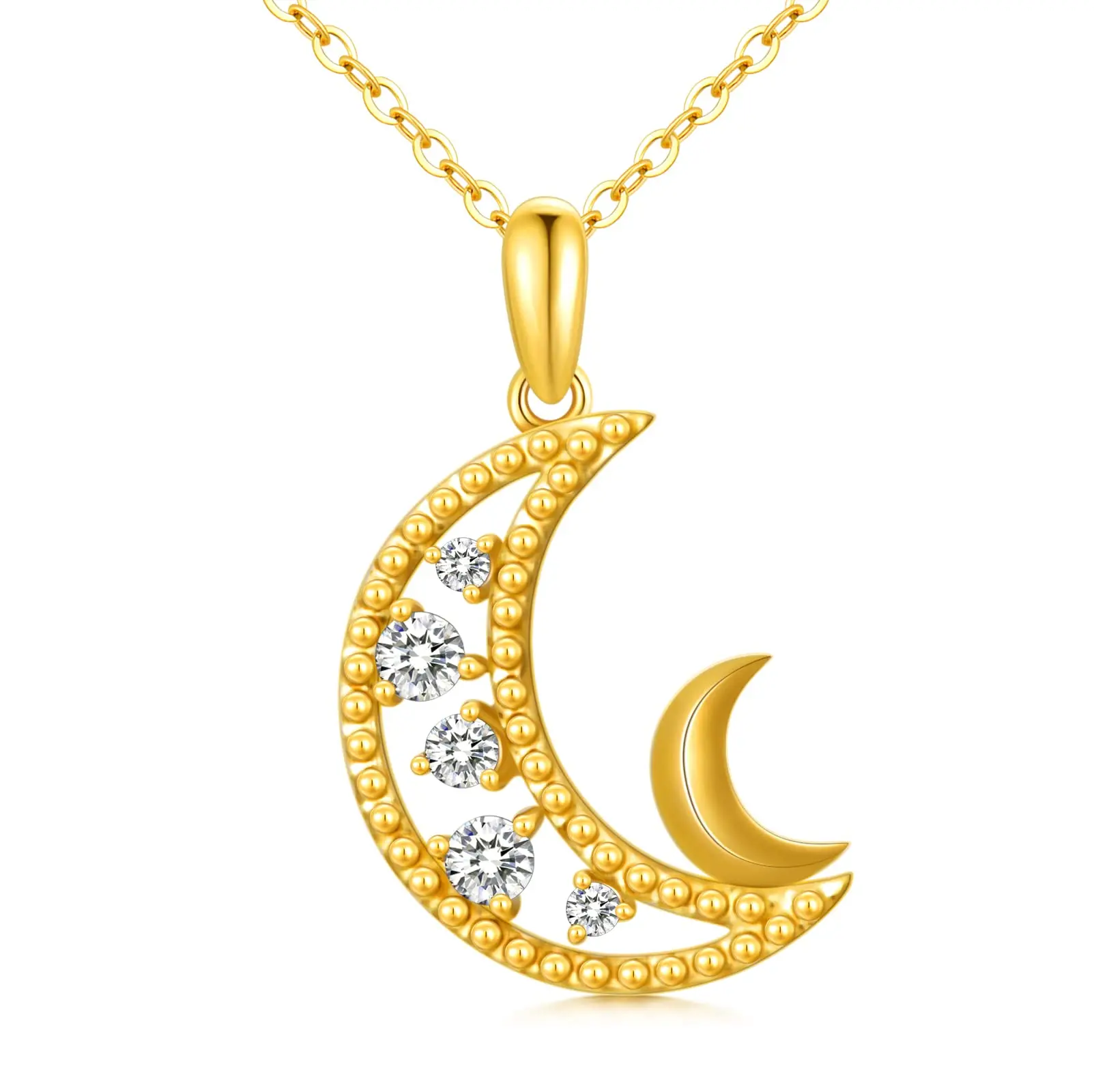 YFN Real Gold Moon Necklace for Women Girls 14K Yellow Gold Crescent Moon Pendant Necklace Fine Jewerly Gifts
YFN Real Gold Moon Necklace for Women Girls 14K Yellow Gold Crescent Moon Pendant Necklace Fine Jewerly Gifts