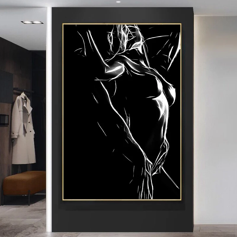 Black and White Nude Couple Canvas Painting Sexy Body Women Man Wall Art Poster Print Wall Picture for Room Home Decor Cuadros
Black and White Nude Couple Canvas Painting Sexy Body Women Man Wall Art Poster Print Wall Picture for Room Home Decor Cuadros
