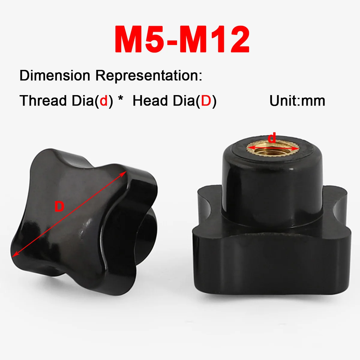 Four Corner Star / Cross Shaped Bakelite Plastic Head Copper Core Internal Thread Hand Screw Cap M5M6M8M10M12
Four Corner Star / Cross Shaped Bakelite Plastic Head Copper Core Internal Thread Hand Screw Cap M5M6M8M10M12