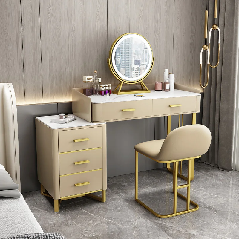 

The product can be customized.Light Luxury Dressing Table High end Minimalist Dressing Table Bedroom Modern Minimalist