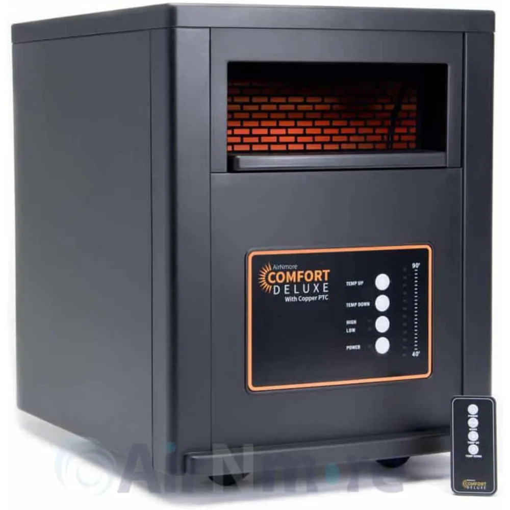

with Copper PTC, Infrared Space Heater with Remote, 1500 Watt, ETL Listed