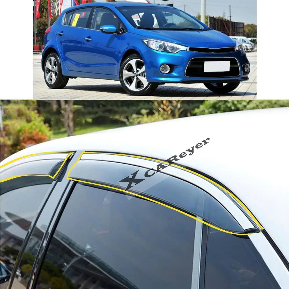 For KIA K3S Hatchback 2014 2015 2016 2017 2018 2019-2021 Car Sticker Plastic Window Glass Wind Visor Rain/Sun Guard Vent Parts 
For KIA K3S Hatchback 2014 2015 2016 2017 2018 2019-2021 Car Sticker Plastic Window Glass Wind Visor Rain/Sun Guard Vent Parts