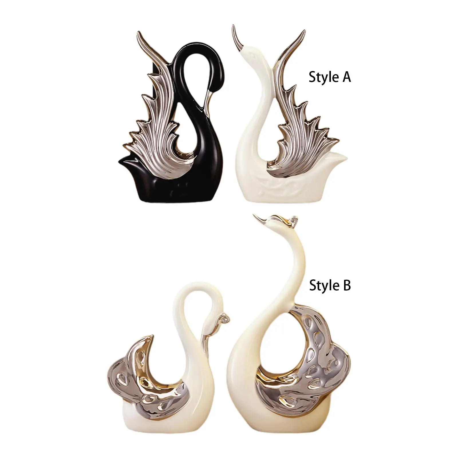 2 Pieces Swan Figurines Statues Valentine’S Day Gift Ceramic Sculpture for Birthday Anniversary Valentine's Day Shelf Wedding
2 Pieces Swan Figurines Statues Valentine’S Day Gift Ceramic Sculpture for Birthday Anniversary Valentine's Day Shelf Wedding