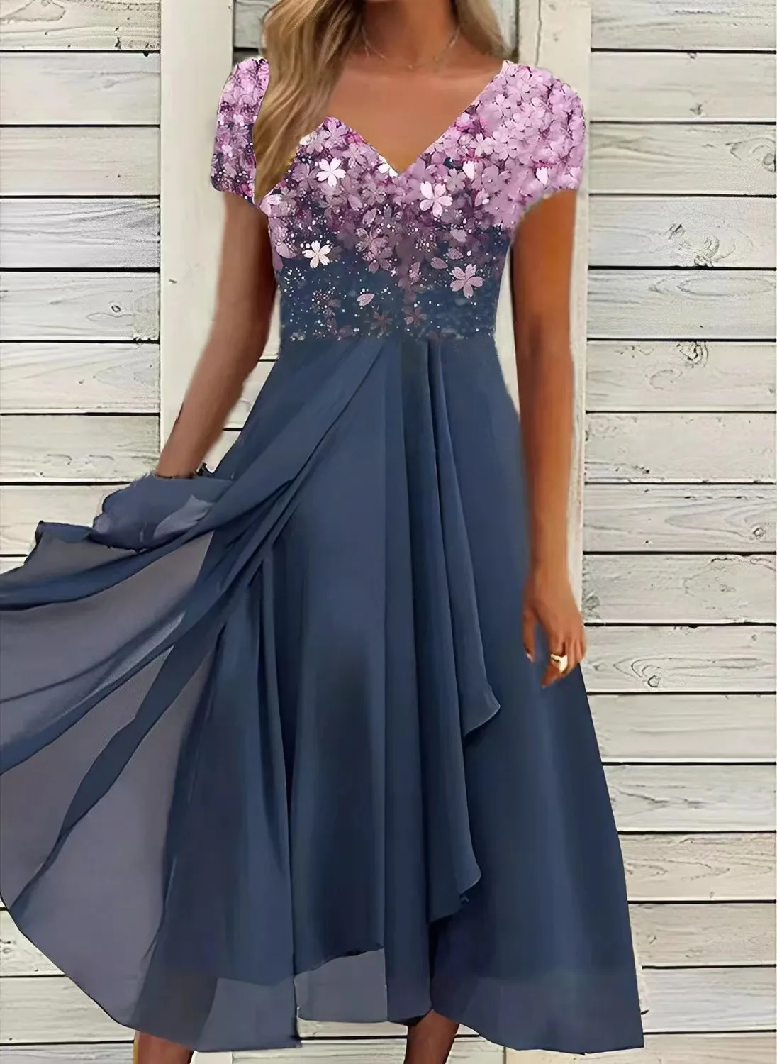 2023 Autumn Chiffon Women's Midi Dress Short Sleeve O-neck Elegant Dresses Female Spring New Casual Loose Pary Clothes Ladies
2023 Autumn Chiffon Women's Midi Dress Short Sleeve O-neck Elegant Dresses Female Spring New Casual Loose Pary Clothes Ladies