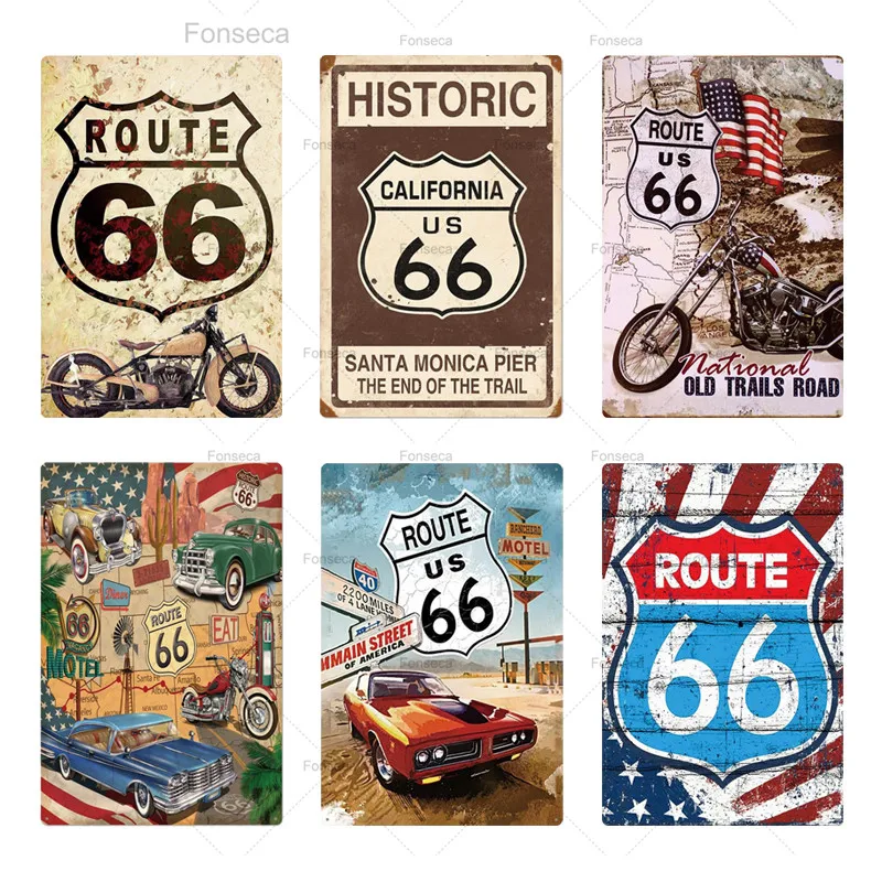 Route 66 Tin Sign Vintage Metal Sign Plaque Metal Vintage Retro Garage Wall Decor For Bar Pub Club Man Cave Gas Station
Route 66 Tin Sign Vintage Metal Sign Plaque Metal Vintage Retro Garage Wall Decor For Bar Pub Club Man Cave Gas Station