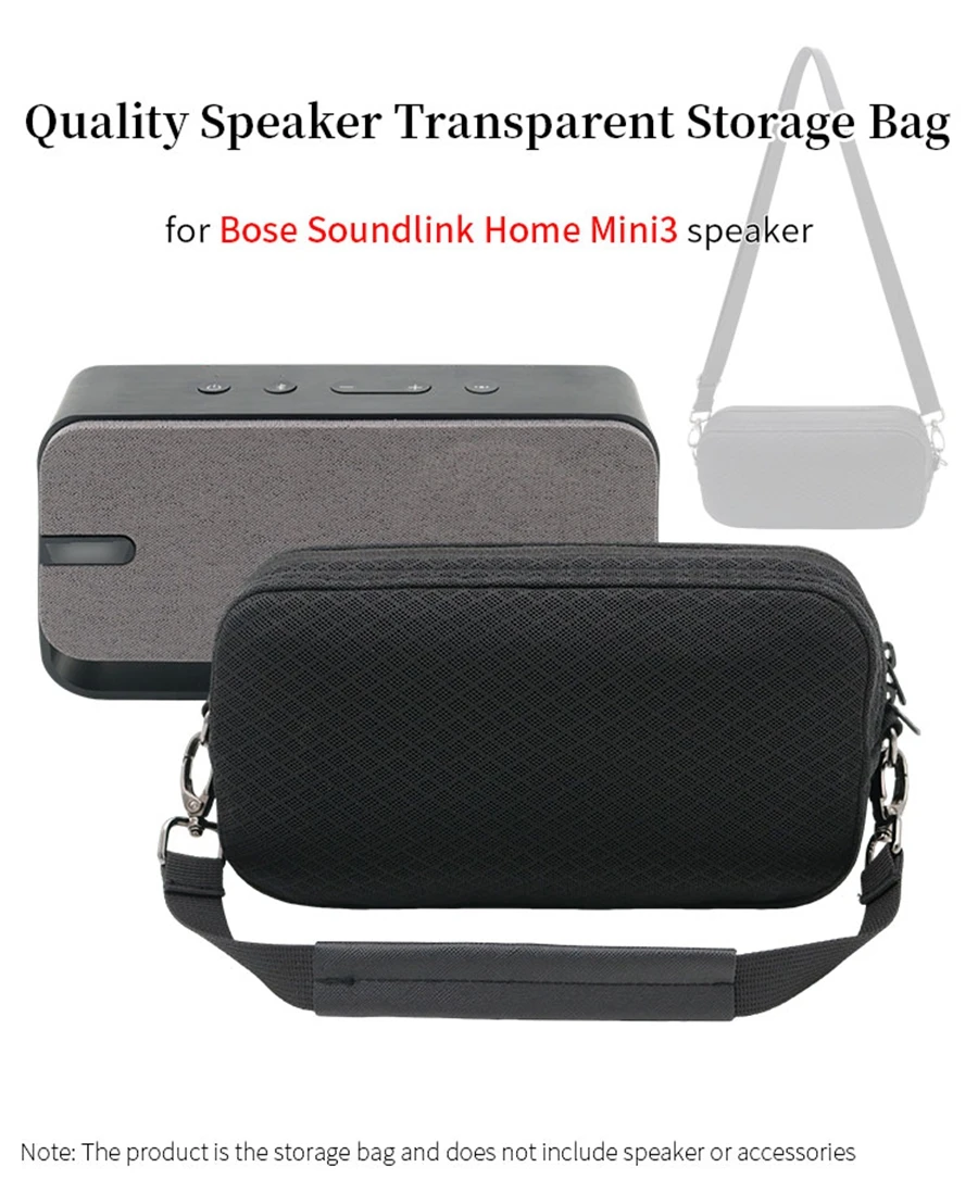 Portable Bag for Bose SoundLink Home Mini3 Speaker Sound Permeable Bags Mini 3 Outdoors Travel Carrying Transparent Case Portable Bag for Bose SoundLink Home Mini3 Speaker Sound Permeable Bags Mini 3 Outdoors Travel Carrying Transparent Case