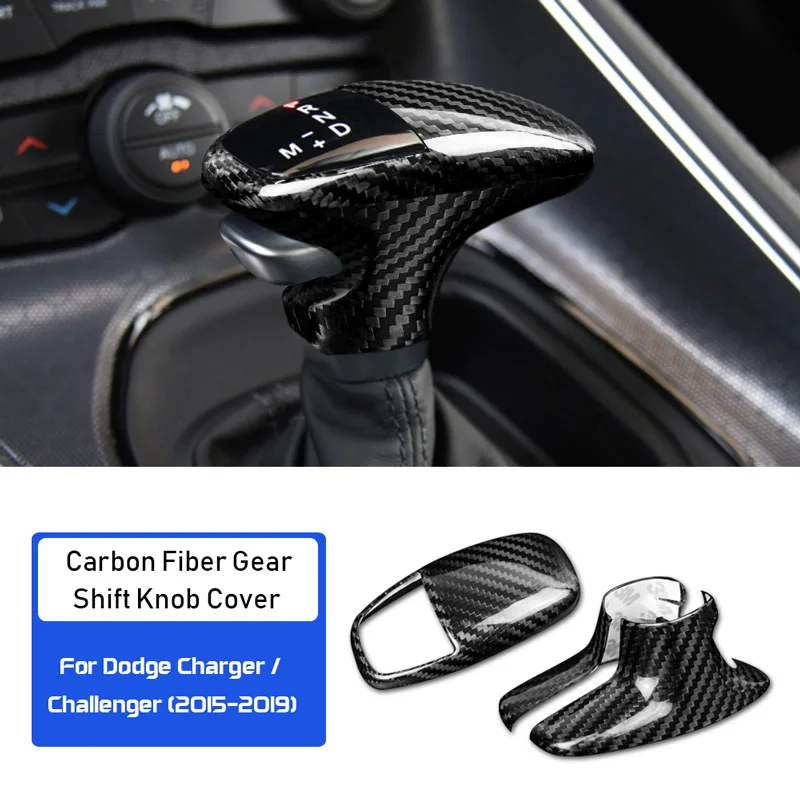 Real Carbon Fiber Gear Shift Knob Cover Trim Gear Shift Head Decoration for Dodge Challenger Charger 2015-2019
Real Carbon Fiber Gear Shift Knob Cover Trim Gear Shift Head Decoration for Dodge Challenger Charger 2015-2019