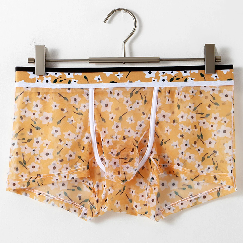 Men New Ultra Thin Ice Silk Mesh Printed Boxers Shorts Breathable Comfortable Trunk Underpants Man Panties 1pc
Men New Ultra Thin Ice Silk Mesh Printed Boxers Shorts Breathable Comfortable Trunk Underpants Man Panties 1pc