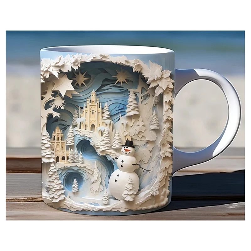 

Кофейная кружка 3D, многофункциональная керамическая кружка с творческим космическим дизайном, новинка, кружка для кофе и чая 11 унций для женщин и мужчин, 8X9,5 см