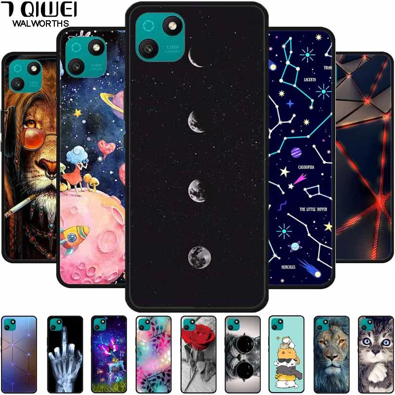 

Soft Phone Cover For Wiko T10 4G Case T3 Funda TPU Space Lion Black Silicone Edge Coque for Wiko T 10 WikoT3 Shockproof Cartoon