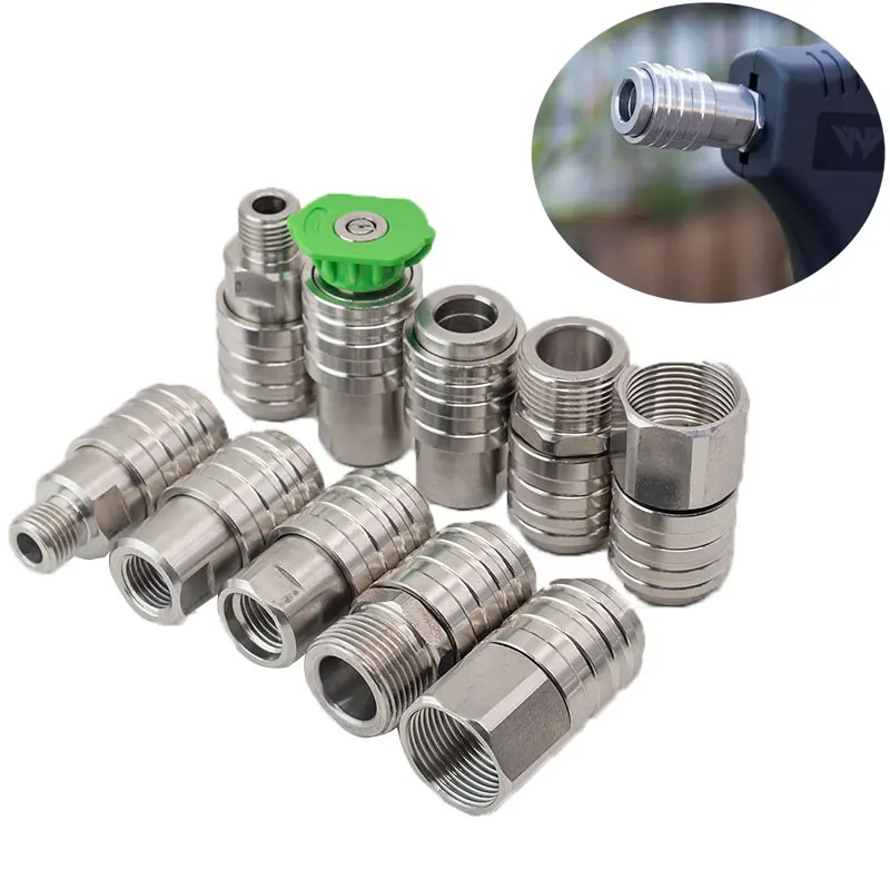 Car Wash Accessories 1/4 Self-locking Quick Connection For High Pressure Washer Water Gun Snow Foam Lance M14 M22 Car Cleaning
Car Wash Accessories 1/4 Self-locking Quick Connection For High Pressure Washer Water Gun Snow Foam Lance M14 M22 Car Cleaning