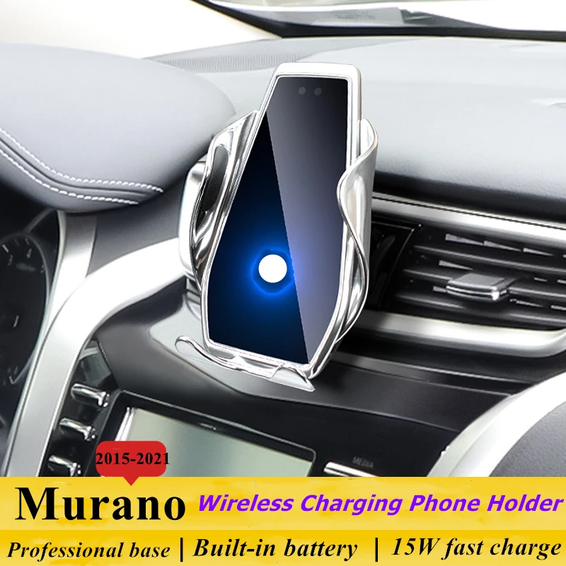 For Nissan Murano 2015-2021 Car Phone Holder 15W Qi Wireless Car Charger Stand for iPhone Xiaomi Samsung Huawei Universal
For Nissan Murano 2015-2021 Car Phone Holder 15W Qi Wireless Car Charger Stand for iPhone Xiaomi Samsung Huawei Universal