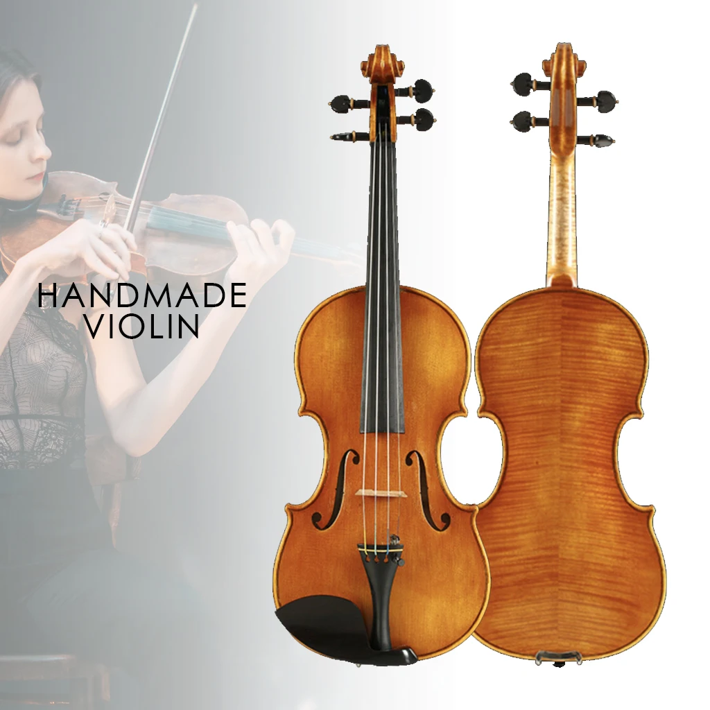 

NAOMI Advanced PRO 4/4 Violin Fiddle Rich Clear 4/4 바이올린 Violon Handmade Violino Power Sound Free Bow Bridge Case For Orchestras