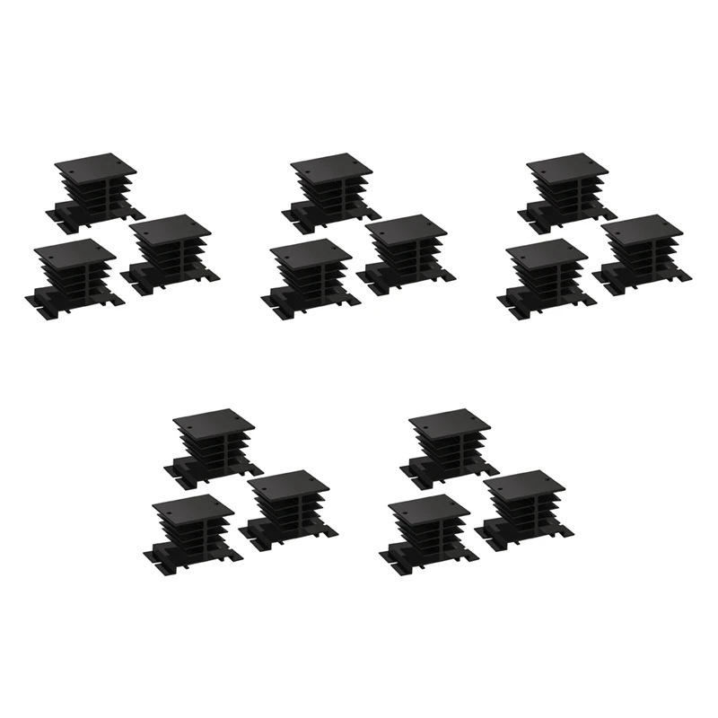 

HOT-Solid State Relay Heat Sink,15PCS Aluminum Heatsink PID Temperature Controller Heat Sink For SSR-10,25,40A