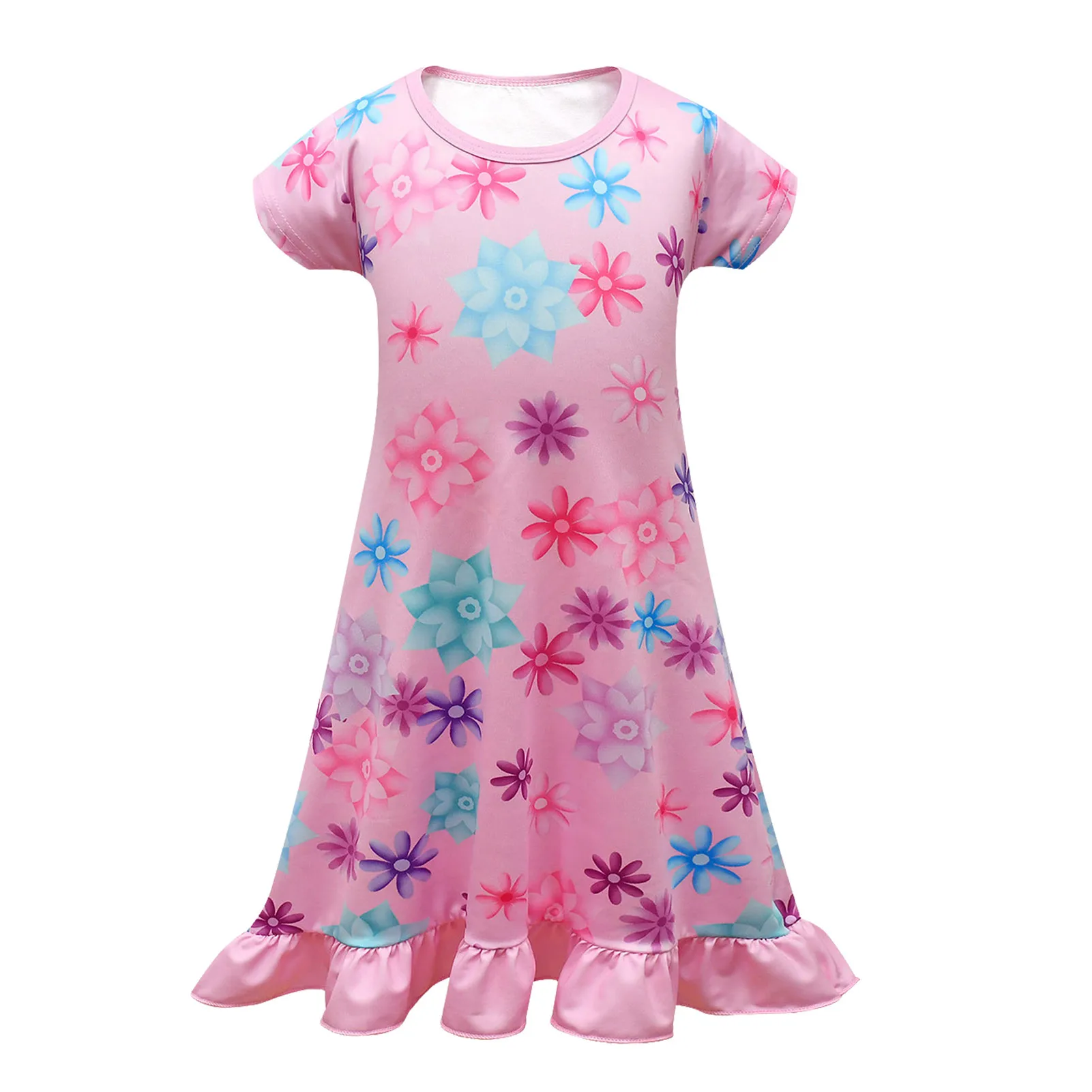 Mid Length Flower Girl Dress Floral Ruffle Princess A-line Midi Dress With Bag Short Sleeve Girls Dress Outfits For 3-8 Years
Mid Length Flower Girl Dress Floral Ruffle Princess A-line Midi Dress With Bag Short Sleeve Girls Dress Outfits For 3-8 Years