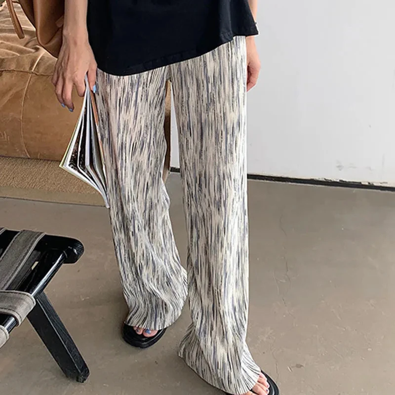Woman High Waisted Streetwear Pants Feamle Summer Pleated Tie Dye Pants Women Korean Style Straight Wide Leg Trousers
Woman High Waisted Streetwear Pants Feamle Summer Pleated Tie Dye Pants Women Korean Style Straight Wide Leg Trousers