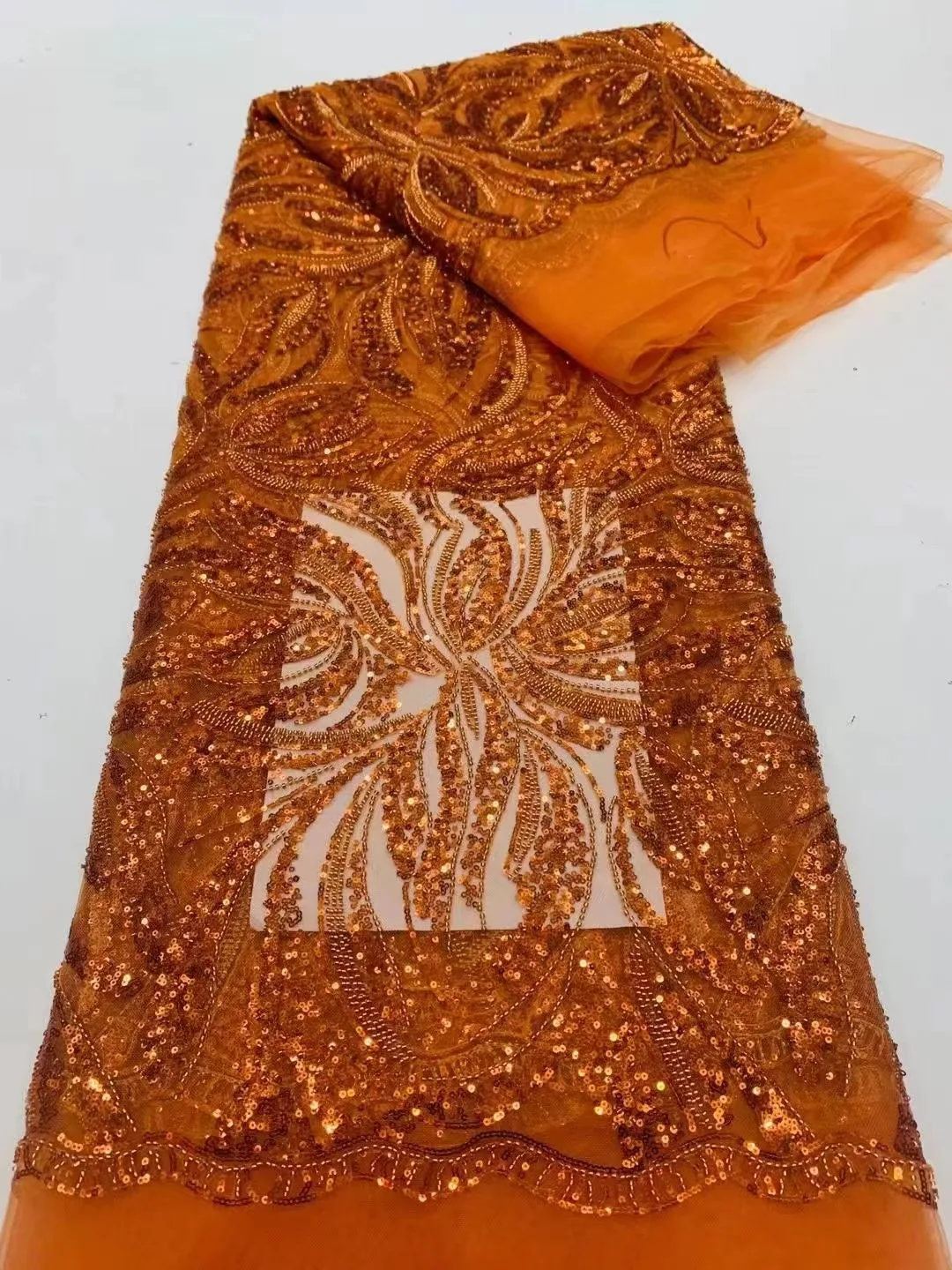 Orange Mesh Fabric 5 Yards High Quality For Wedding Party Dress Hand Crystal Beads French Net Sequence New Beaded African Tulle
Orange Mesh Fabric 5 Yards High Quality For Wedding Party Dress Hand Crystal Beads French Net Sequence New Beaded African Tulle