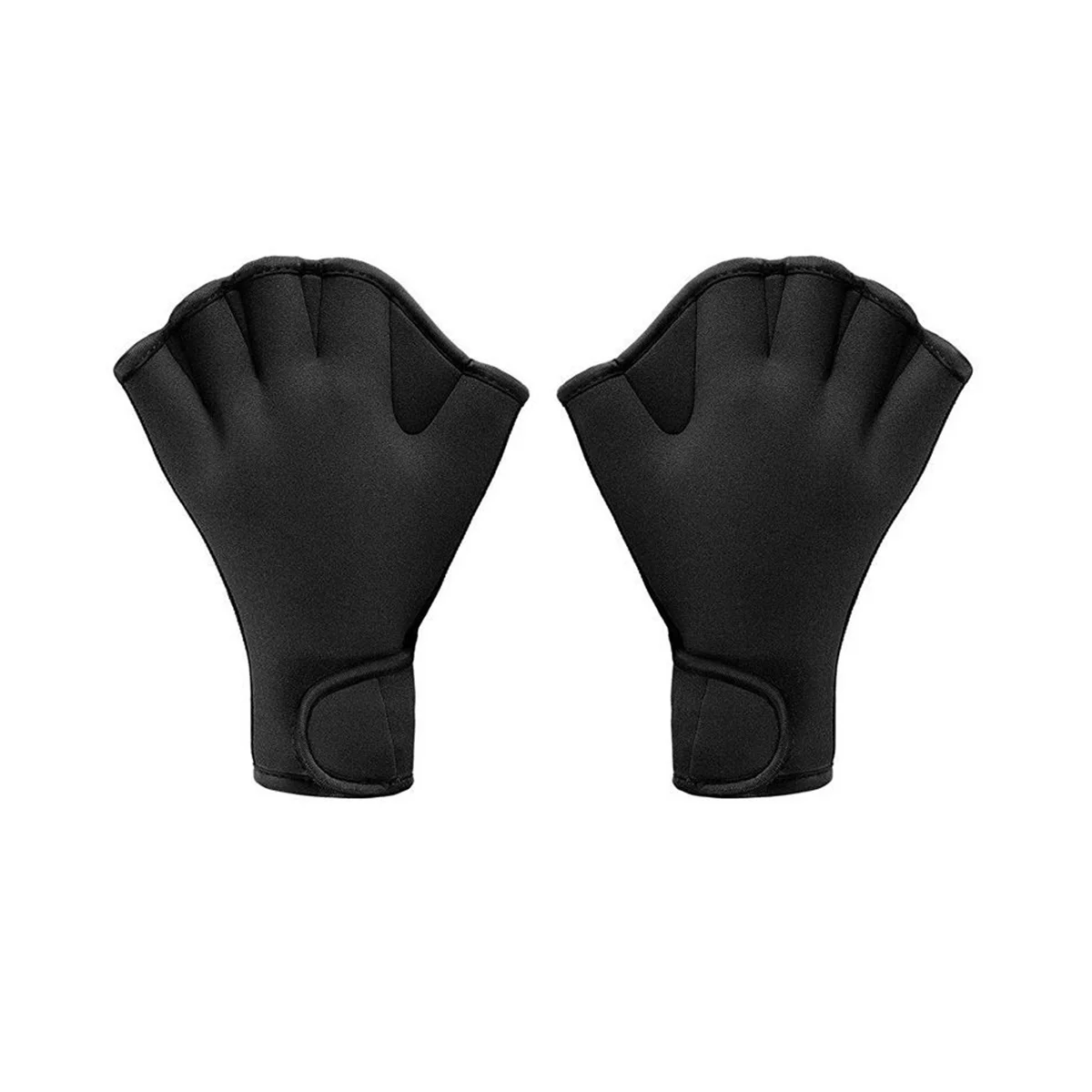 

Swimming Training, Diving Equipment, Anti- Semi-Fingered Gloves for Adults and Children Swimming Training,Black+L