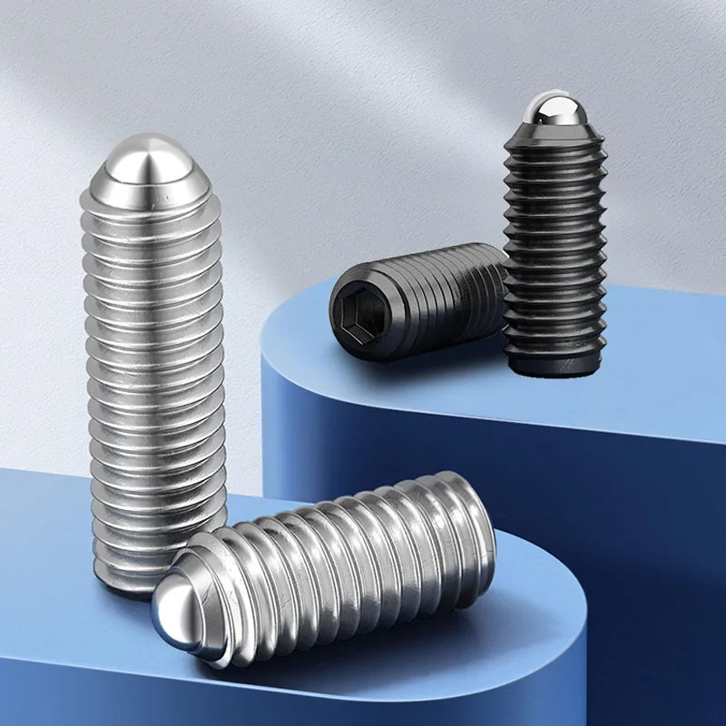 

1pcs 304 Stainless Steel Wave Ball Positioning Screw Steel Ball Spring Ball Head Plunger M3 M4 M5 M6 M8 M10 M12 M16