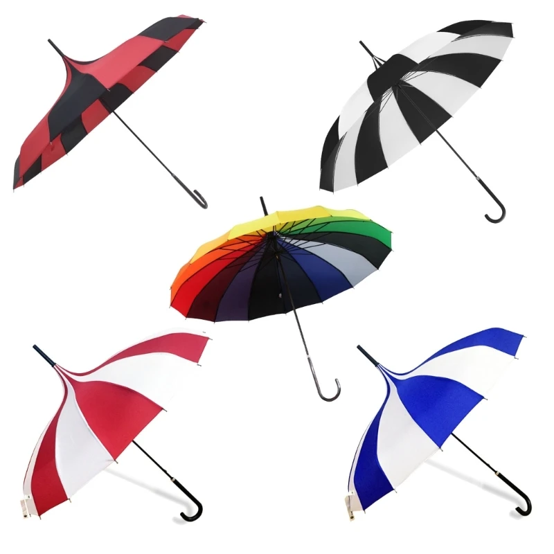 Stylish Pagoda Umbrella Fashion Long Handle Sun Rain Windproof Striped Umbrella 203C
Stylish Pagoda Umbrella Fashion Long Handle Sun Rain Windproof Striped Umbrella 203C