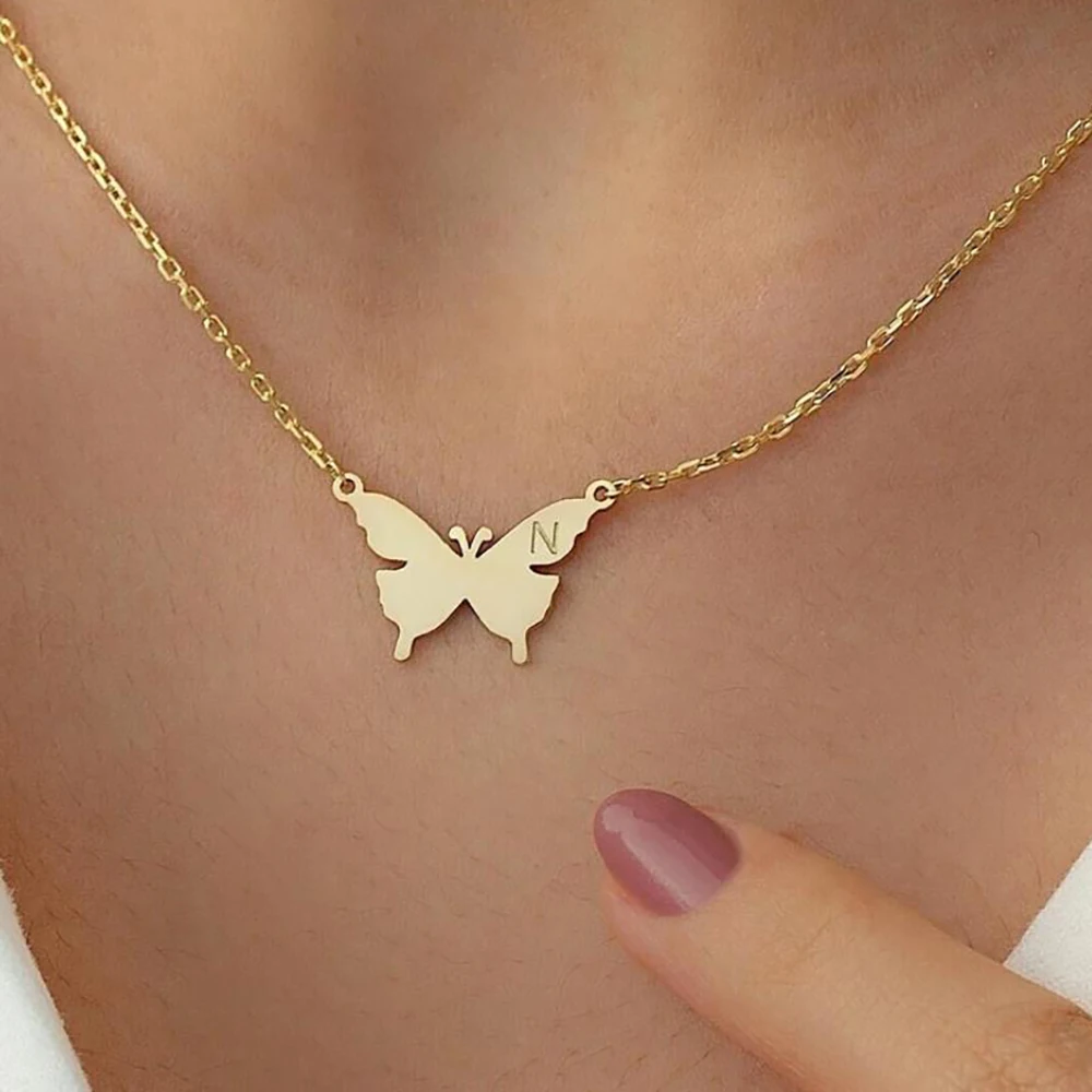 Exquisite Butterfly Pendant Customized Letter Name Stainless Steel Gift for Her Exquisite Gift for Mom
Exquisite Butterfly Pendant Customized Letter Name Stainless Steel Gift for Her Exquisite Gift for Mom