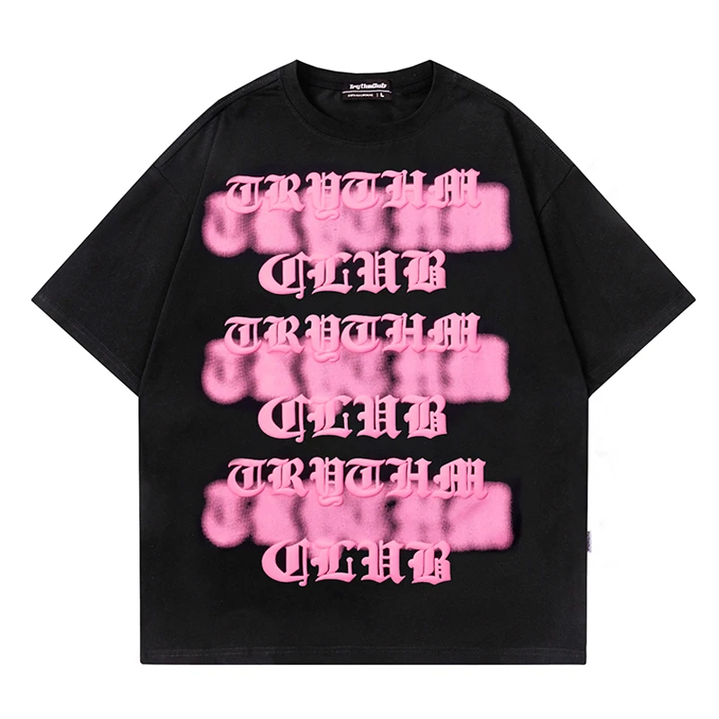 Streetwear T-Shirt Men Hip Hop Gothic Foam Letter Print T Shirt 2023 Harajuku Cotton Casual Summer Short Sleeve Tshirt Black Top
Streetwear T-Shirt Men Hip Hop Gothic Foam Letter Print T Shirt 2023 Harajuku Cotton Casual Summer Short Sleeve Tshirt Black Top