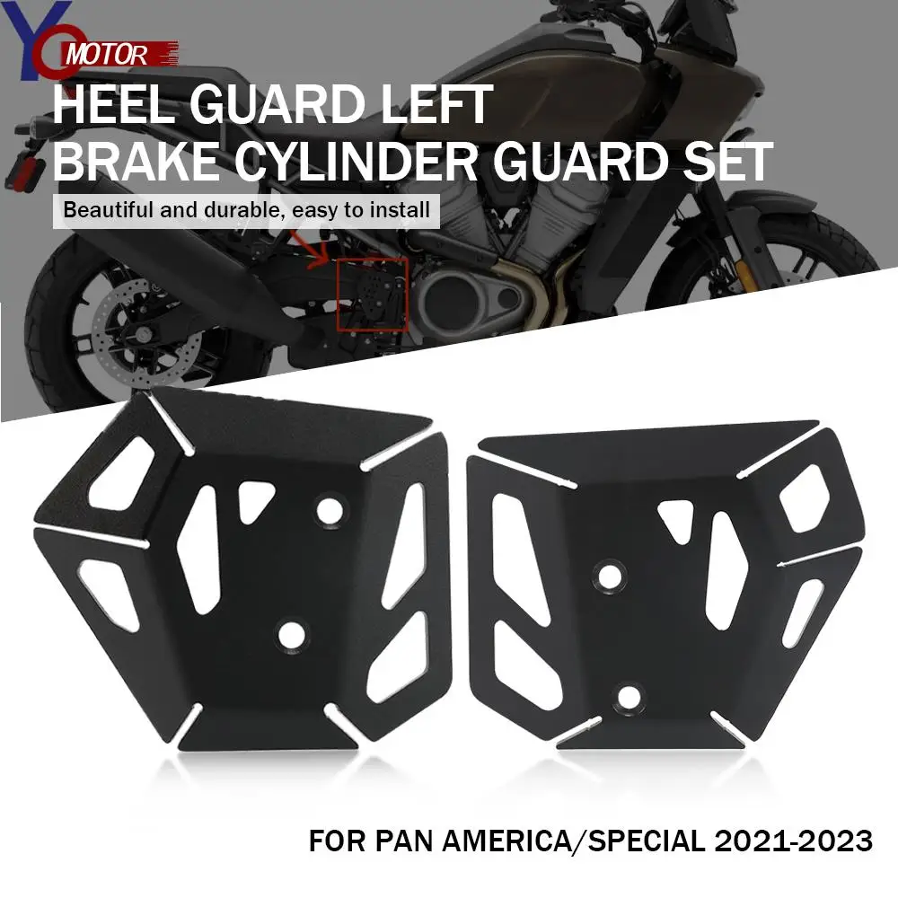 

Motorcycle Heel guard left Aluminum For Pan America RA1250 RA1 Special RA1250S 2021 2022 2023 Rear Brake Master Cylinder Guards