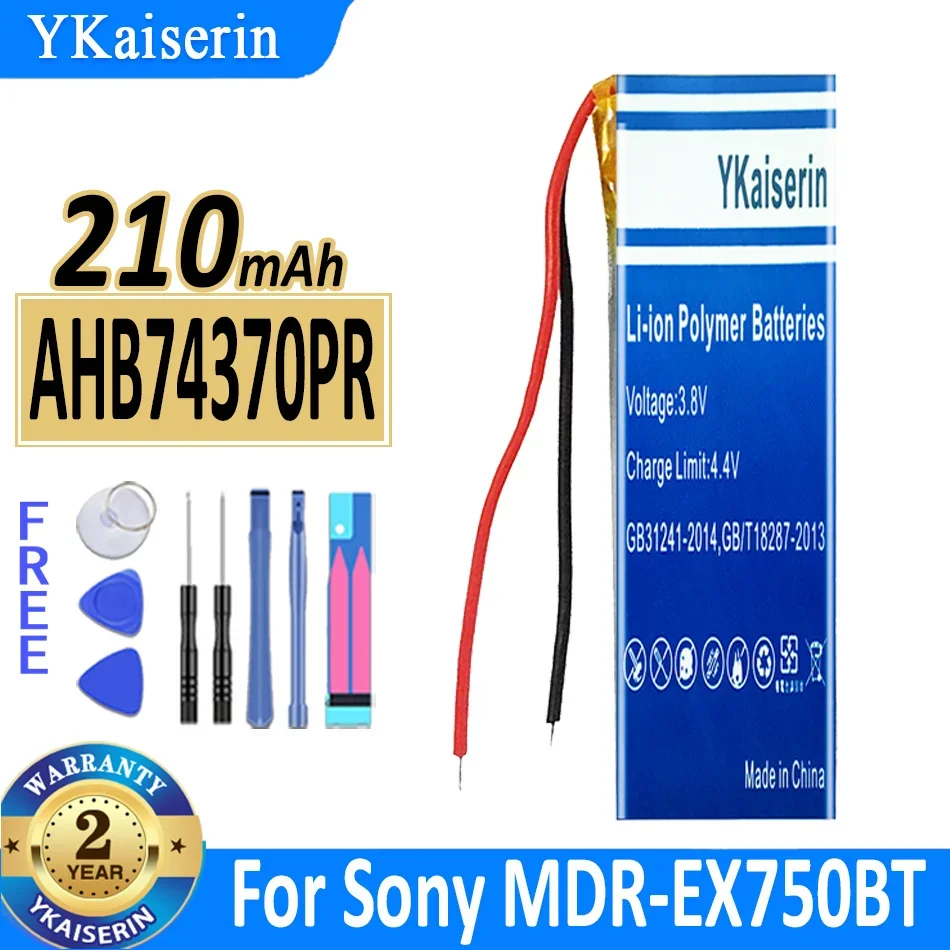 210mAh YKaiserin Battery AHB74370PR For Sony MDR-EX750BT WI-C600N Accumulator 2-wire Bateria
210mAh YKaiserin Battery AHB74370PR For Sony MDR-EX750BT WI-C600N Accumulator 2-wire Bateria