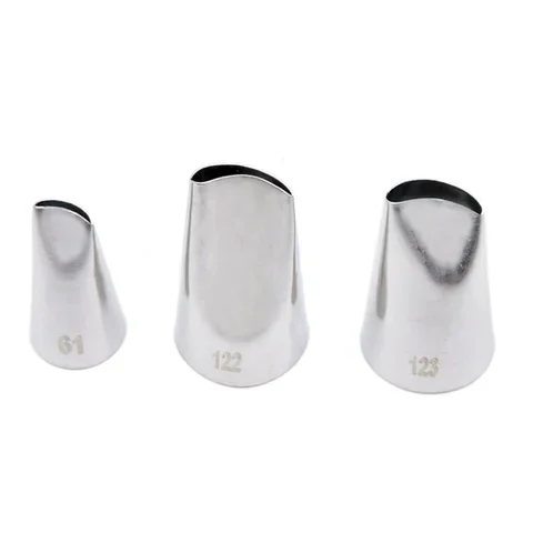 3Pcs/set #61 #122 #123 Rose Petal Piping Nozzle Cake Decorating Icing Tip Stainless Steel Pastry Nozzles For Cream
3Pcs/set #61 #122 #123 Rose Petal Piping Nozzle Cake Decorating Icing Tip Stainless Steel Pastry Nozzles For Cream