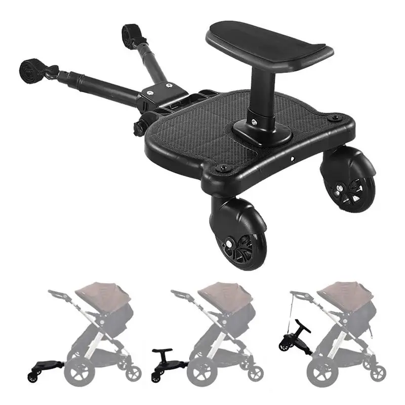 

Stroller Riding Board Toddler Stroller Attachment Stroller Wheel Ride Device With Removable Seat Glider Board For Stroller Kids