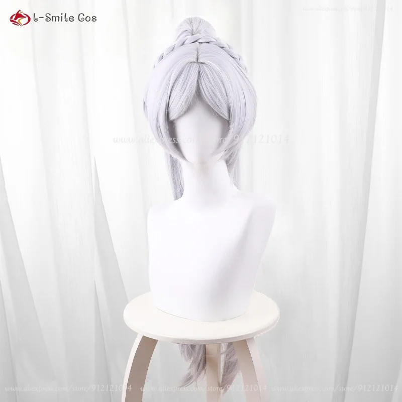 Frierenn Cosplay Perücke 65cm Silberweiß Synthetik Hitzebeständig Anime Halloween 45 Frierenn Cosplay Perücke 65cm Silberweiß Synthetik Hitzebeständig Anime Halloween 34