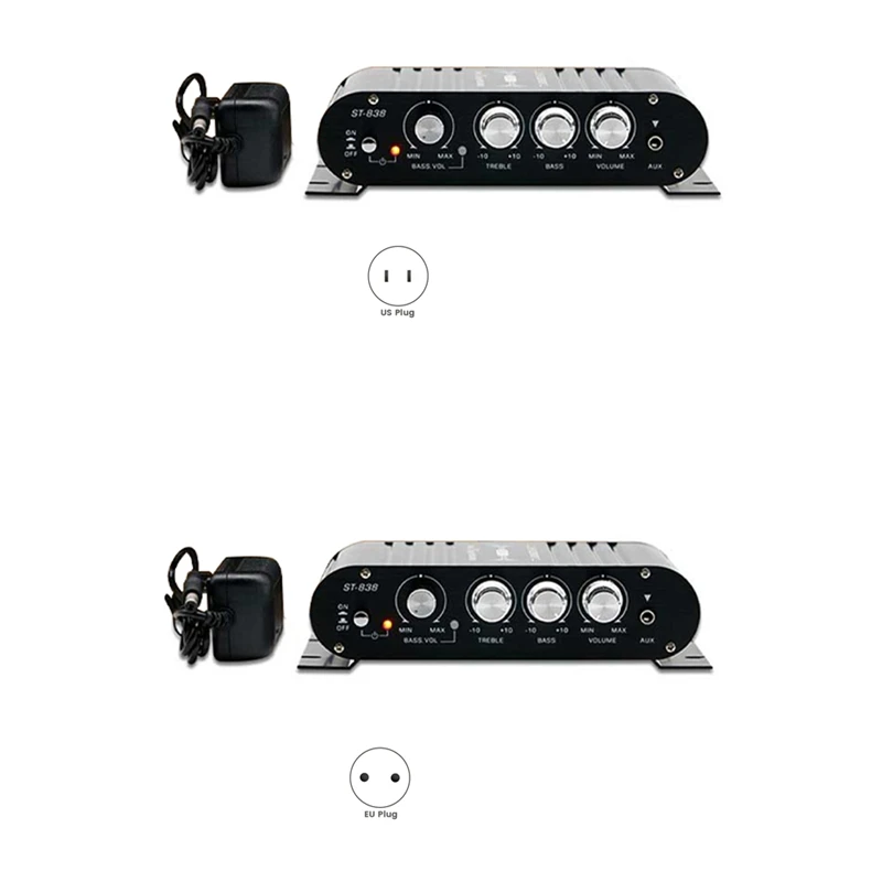 ST-838 усилитель звука, черный мини-усилитель, Hi-Fi усилитель звука, Fm-радио, мини Hi-Fi усилитель звука
ST-838 усилитель звука, черный мини-усилитель, Hi-Fi усилитель звука, Fm-радио, мини Hi-Fi усилитель звука