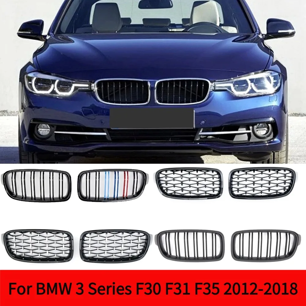 

High Quality ABS Car Styling Front Kidney Grille Dual Slat Grille For BMW 3 Series F30 F31 F35 2012-2018 320i 325i 328i Auto Acc