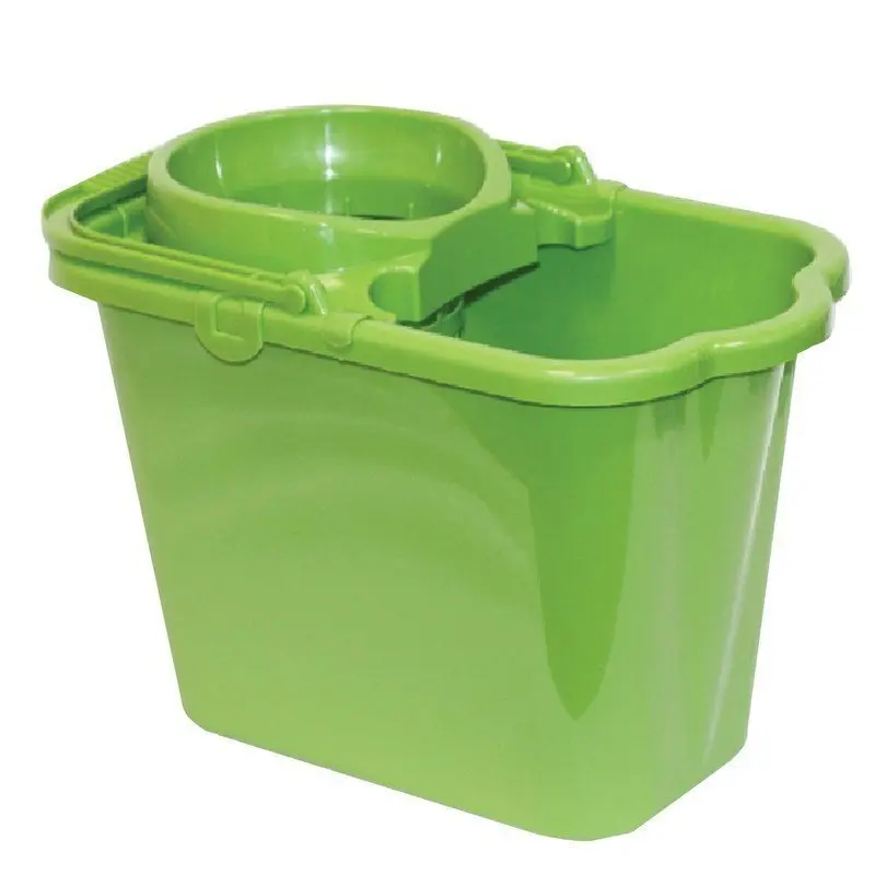 Фото Ведро 9 5 л с отжимом (сетчатый) пластиковое цвет зеленый (моп 602584 -585) IDEA М 2421 | Дом и