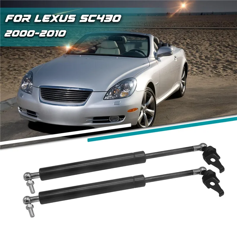 

2Pcs/set Front Hood Bonnet Lift Support Gas Strut Shock Steel Support Rod For Lexus SC430 2000-2010 Base Convertible 2-Door Hood