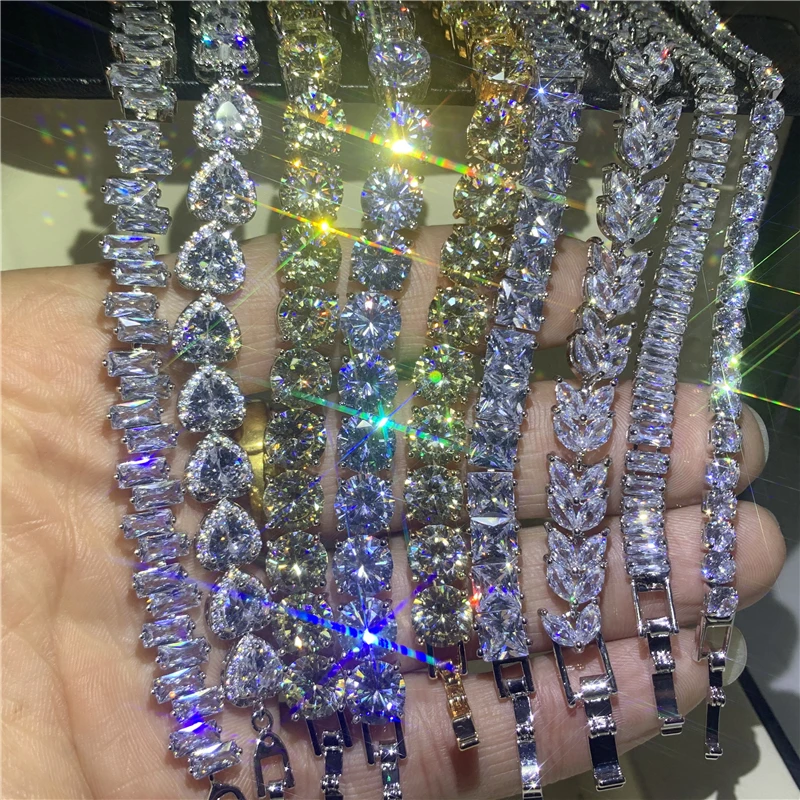 Handmade promise Jewelry 925 Sterling Silver Luxury Bangle White AAAAA Cubic Zircon Women Wedding Band Bracelet For Lovers' Gift
Handmade promise Jewelry 925 Sterling Silver Luxury Bangle White AAAAA Cubic Zircon Women Wedding Band Bracelet For Lovers' Gift