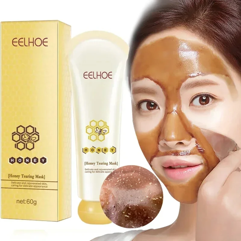 

Honey Blackhead Remover Peel Off Mask Fade Acne Black Dots Face Cleaning Pores Shrink Oil Control Whitening Moisturize Skin Care