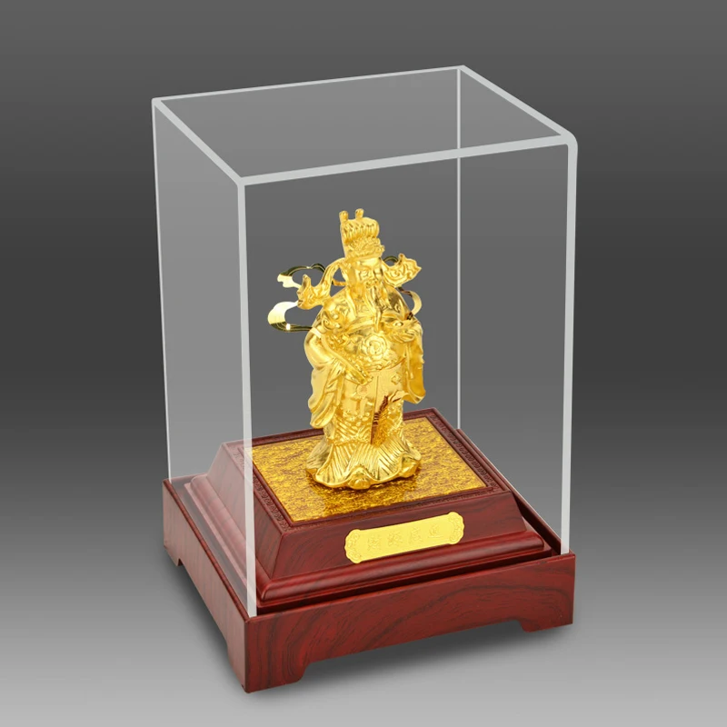 

Asklove Feng shui-adornos de papel de aluminio dorado de 24K, figurita con regalos de oficina de la suerte, accesorios del hogar