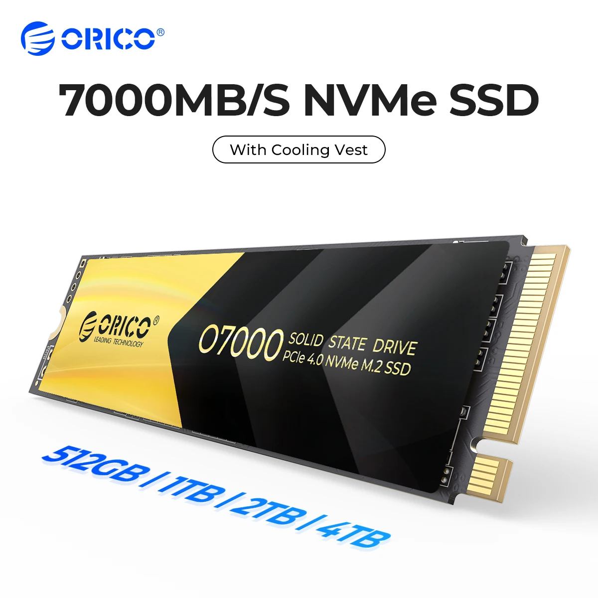 ORICO O7000 New PCIe4.0 M.2 NVMe SSD Internal Solid State Drive M.2 M Key 2280mm SSD w/ Cooling Vest Design for Content Creators
ORICO O7000 New PCIe4.0 M.2 NVMe SSD Internal Solid State Drive M.2 M Key 2280mm SSD w/ Cooling Vest Design for Content Creators