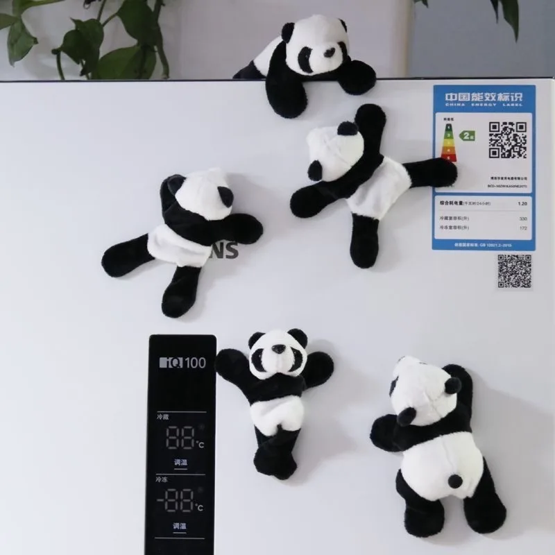 

1Pc Cartoon Cute Soft Plush Panda Fridge Strong Magnet Refrigerator Sticker Home Decor Souvenir Kitchen Accessories Home Decor
