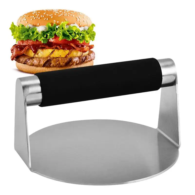 Stainless Steel Burger Press Meat Smasher Press With Anti-Scald Handle Portable Round Non-Stick Hamburger Griddle Kitchen Tools
Stainless Steel Burger Press Meat Smasher Press With Anti-Scald Handle Portable Round Non-Stick Hamburger Griddle Kitchen Tools