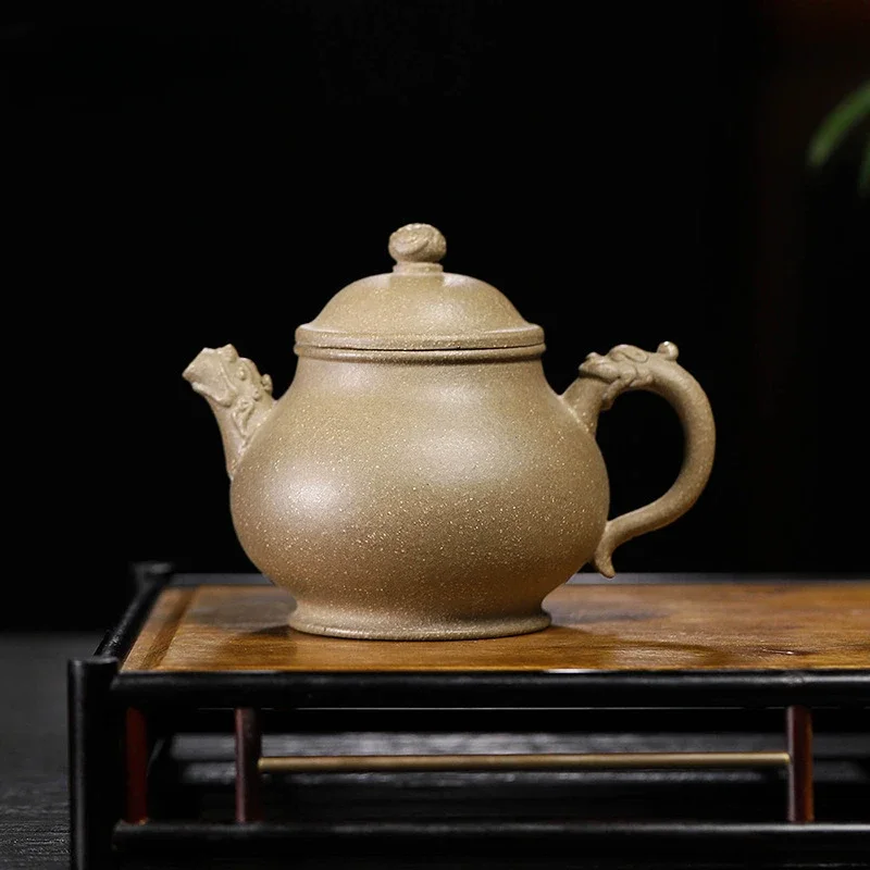 

250ml Chinese Yixing Purple Clay Teapots Beauty Kettle Famous Artists Handmade Raw Ore Section Mud Tea Pot Zisha Tea Set Teaware