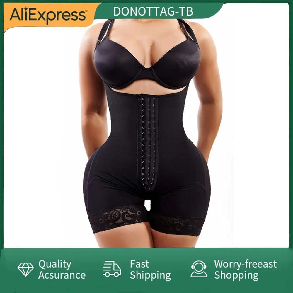 

BBL Fajas Colombianas Shapewear Hourglass Girdle Shorts High Compression Hook-eyes Butt Lifter Effect Slimming Lace Body Shaper