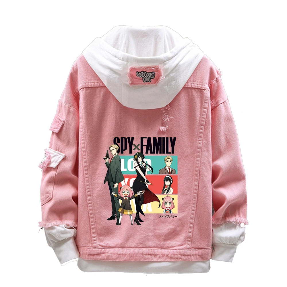 SPY×FAMILY Women Kawaii Demin Jackets Girls Pink Hoodies Cartoon Hooded Sweatshirt Harajuku Unisex Streetwear Couple Clothes
SPY×FAMILY Women Kawaii Demin Jackets Girls Pink Hoodies Cartoon Hooded Sweatshirt Harajuku Unisex Streetwear Couple Clothes